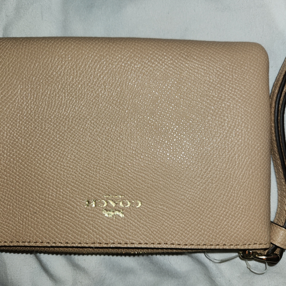 Coach Tan Wristlet Clutch
